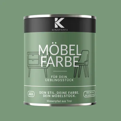 Produktbild von Kenzopaints 750ml Möbelfarbe Möbellack - Wiesenpfad aus Tirol