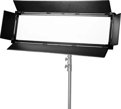 Produktbild von Walimex pro Soft LED Brightlight 2400 Bi-Color Flächenleuchte, 200 W Videoleuchte mit 4 Lichtkappen, Studioleuchte mit LCD-Display, Flächenlicht mit DMX und V-Mount Akku Anschlüssen