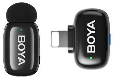 Zdjęcie produktu dla BOYA Mini 2.4G Wireless Microphone System Mikrofon telefoniczny Mikrofon klapowy Mikrofon AI Voice Changer Tłumienie szumów Zasięg transmisji 100M/328FT Zamiennik dla iPhone 14/13/12/11