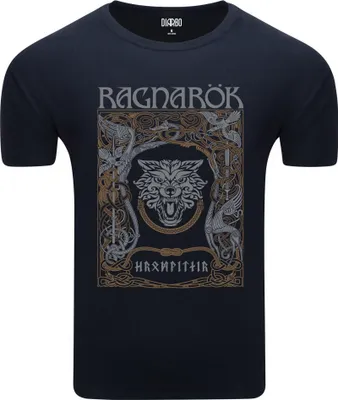 Obrázek produktu pro Diarbo pánské tričko s vikingským potiskem Ragnarok tmavě modré velikost L