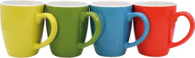 Produktbild von Kaffeetasse 350 ml aus Keramik - 4er Set / Bunt - Kaffeebecher Tasse Becher B4