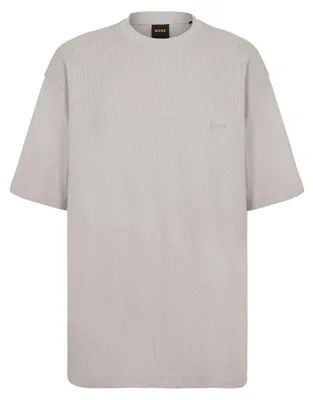 Image de Boss - T-shirt pour homme, col rond, jersey, coupe ample GT17283 (L) (gris)
