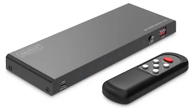 Produktbild von 8K HDMI Switch, 4x1 (schwarz, mit Fernbedienung)