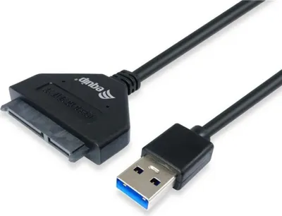 Produktbild von Equip USB 3.0 auf SATA Adapter, Schwarz, CE, 50 mm, 9,5 mm, 550 mm, 45 g