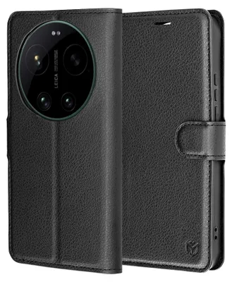 Produktbild von Techsuit – Leder-Folio-Hülle für Xiaomi 17 Ultra – schwarz