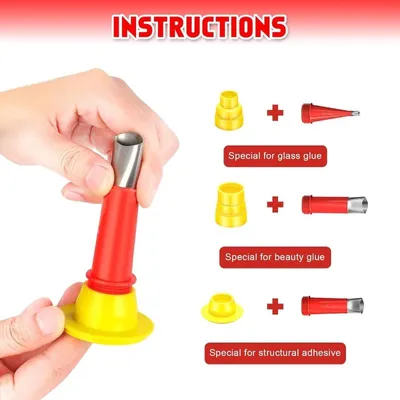 Produktbild von 30-teiliges Dichtungsdüsen-Set – Dichtungsdüsen – Edelstahl-Dichtungsdüsen – Dichtmitteltrimmer – Fugenwerkzeug-Set – orange