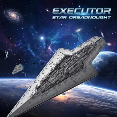 Produktbild von Klemmbausteine Dreadnought Raumschiff Militärträger Modellbausatz 7550 Teile Spielzeug