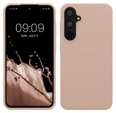 Produktbild von kwmobile Handyhülle für Samsung Galaxy A55 5G Hülle - Case Silikon - Kabelloses Laden - Schutzhülle Cover in Altrosa matt
