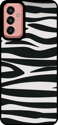 Produktbild von Smartphonica Handytasche passend für Samsung Galaxy M13 4G / M23 mit Zebradruck - TPU Rückendeckung Fall Zebra-Design - Schwarz Weiß