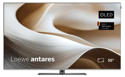 Produktbild von Loewe antares 55 OLED Smart TV – 55 Zoll 4K Ultra HD Fernseher, Dolby Vision IQ, Dolby Atmos, HDMI 2.1, 144 Hz Gaming, Dual Channel Recording, Streaming TV, Germany