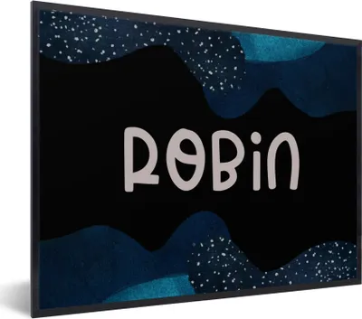 Produktbild von MuchoWow® Gerahmtes Poster Robin - Pastell - Mädchen 80x60 cm - Poster mit Schwarzem Bilderrahmen Wandposter Rahmen Foto Bilder - Schwarzem - Mit Gestell