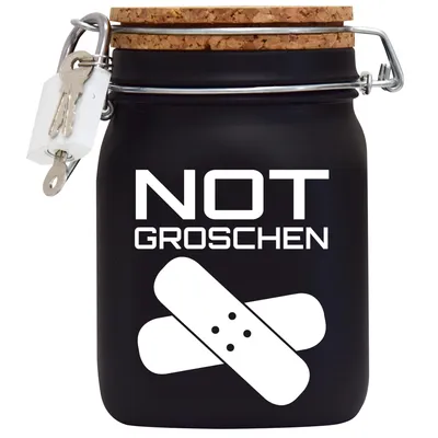 Produktbild von Spardose Geld Geschenk Ideen Not Groschen Schwarz Größe L 1 Liter