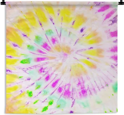 Produktbild von MuchoWow® Wandteppich Wandbehang Sommer - Krawattenfärbung - Formen 150x150 cm Tapisserie Dekoration Wandtuch - Wohnaccessoires - Modernes