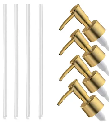 Produktbild von 4er Set Gewinde-Seifenspender, Ersatzpumpenköpfe für Flaschen, Pumpenkopf für DIY-Lotionspender