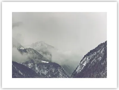 Produktbild von Poster - Poster ohne Rahmen - Berge Wald Nebel - 40x30 cm - Wand Bild - Wanddeko - Wandbilder - Kunstposter - Wandposter - Bilder - Kunstdruck - Wanddekoration - Wandbild - P2XAA40x30-4270