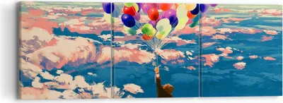 Produktbild von Bild auf Leinwand - Leinwandbild - Abstraktion Ballon - 90x30cm - Wand Bild - Wanddeko - Wandbilder - Leinwanddruck - Bilder - Kunstdruck - Wanddekoration - Leinwand bilder - Wandkunst - CA90x30-3720