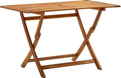 Image de Table de jardin pliable 120x70x75 cm Bois d'acacia massif