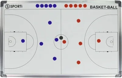 Produktbild von Teamswear 60 X 90 CM Basketball Taktiktafel - Weiß  | Größe: UNI