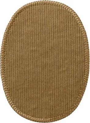 Produktbild von Kordflicken Beige 2 St. - Aufnäher, Bügelbild, Aufbügler, Applikationen, Patches, Flicken, Zum Aufbügeln, Größe: 9,5 x 12,0 cm