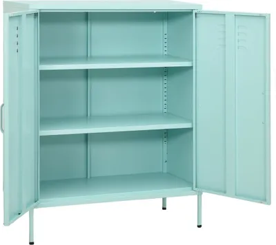 Zdjęcie produktu dla vidaXL Szafka do przechowywania miętowa zieleń 80x35x101,5 cm stal