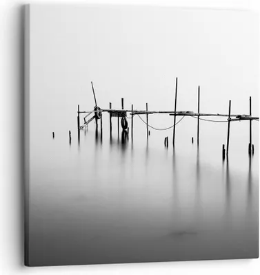 Produktbild von Bild auf Leinwand - Leinwandbild - Meer Brücke Wasser - 30x30cm - Wand Bild - Wanddeko - Wandbilder - Leinwanddruck - Bilder - Kunstdruck - Wanddekoration - Leinwand bilder - Wandkunst - AC30x30-3727