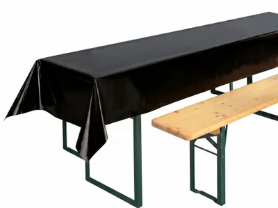 Produktbild von Beautex Tischdecke, abwaschbar wasserabweisend für Biertisch ,Schwarz, (Eckig250x100cm)