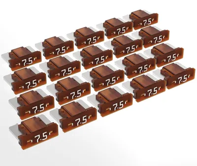 Mini LP Flachsicherungen 7,5 A, braun, 20 Stück