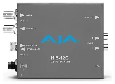 Image de AJA HI5-12G - Convertisseur vidéo et audio 12G-SDI vers HDMI