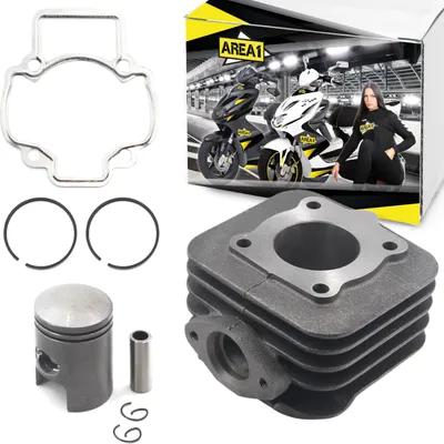 Produktbild von Area1 Ersatz Zylinder 50ccm AC luftgekühlt 2-Takt, kompatibel mit Piaggio-Motoren TPH, TPH X, Zip, Zip2, NRG mc2 mc3, NRG Power, Liberty, Free, Diesis