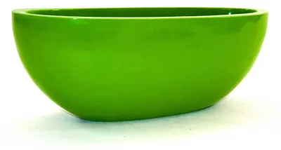 Produktbild von Elegant Einrichten | Pflanzkübel | Fiberglas | oval | 51x23xH18cm | hochglanz avocado grün