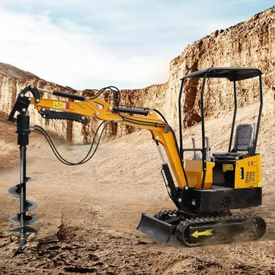Produktbild von Erdbohrer für Minibagger - Bohrstange 150 mm - Schneckenbohrer Anbaugerät - Für 1–1,5 t Minibagger & Kleinbagger - Landwirtschaft Garten
