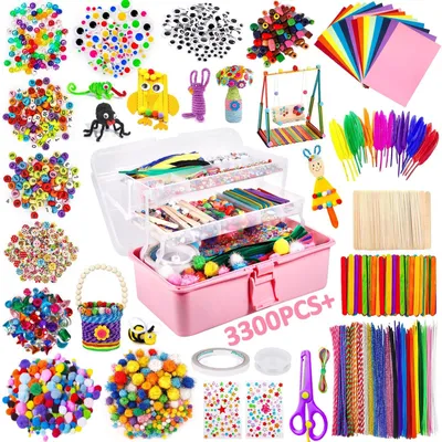 Image de Plus de 3300 kits de loisirs créatifs pour enfants, matériel de bricolage, coffrets de loisirs créatifs, accessoires de bricolage, fournitures de loisirs créatifs, kits de matériel pour bricoler, cadeau pour un anniversaire, cadeau de Noël