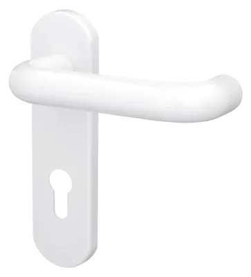 Produktbild von Alpertec PZ-Kurzschildgarnitur Nylon Kunststoff weiß abgerundet