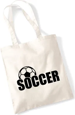 Produktbild von Huuraa Jutebeutel Soccer Ball 10 Liter Natural Baumwolle Tasche Geschenkidee