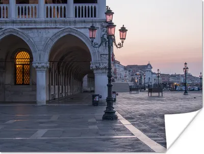 Produktbild von MuchoWow® Poster Venedig - Italien - Platz 80x60 cm - Kunst für zu Hause