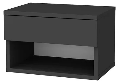 Obrázek produktu pro Noční stolek "Jamot" z dřeva - 45 x 29 x 32 cm - antracitová barva