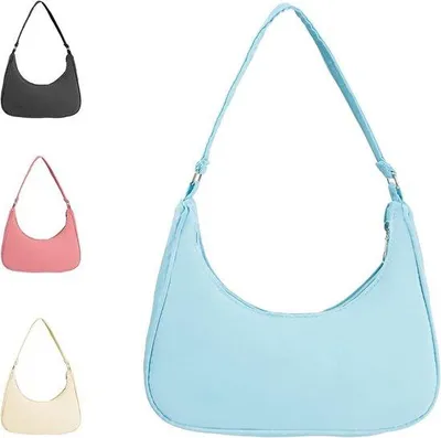 Produktbild von Kleine Nylon-Schoudertas für Damen mit Okseltasche und mehreren Fächern