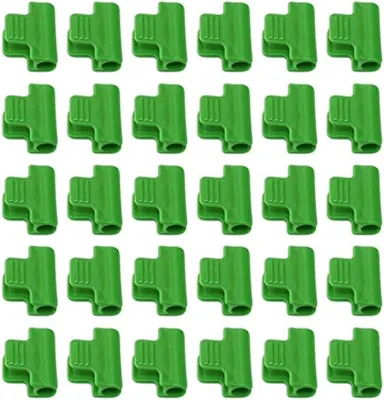 Productafbeelding van Kunststof clips voor kasfolie, geschikt voor 11 mm stangen, 20 stuks, UV-bestendige en weerbestendige klemmen voor tuinpalen, kassen, zaaibedden en afdekking van rijen