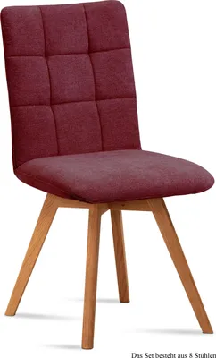 Produktbild von Esszimmerstuhl (8er-Set) Dinny 47x91x60 Eiche geölt/Marsala