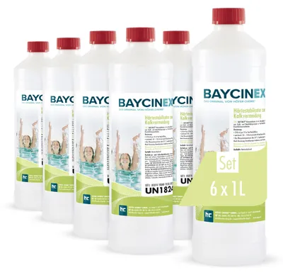 Produktbild von 6x1 L BAYCINEX® Härtestabilisator Poolpflegemittel für kalkfreies Wasser