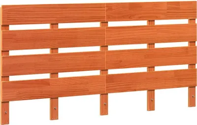 Zdjęcie produktu dla vidaXL Zagłówek brązowy 140,5 x 3 x 80 cm Lite drewno sosnowe