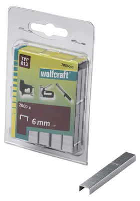 Produktbild von wolfcraft 7032100 Breitrückenklammern Typ 053, extra harter Stahl, 8mm, 5000 stü