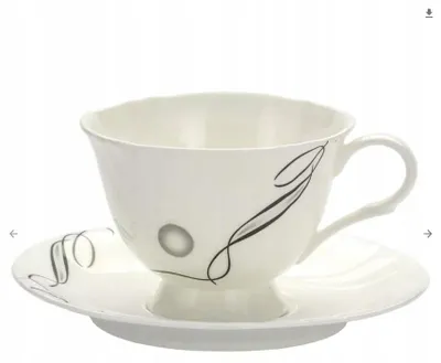 Produktbild von Domdekoracji 167-4130 Tasse Bone China 200 ml Zartes Muster