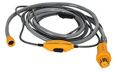 Immagine prodotto di Set doccia da esterno portatile, doccia da campeggio a 12 V con pompa dell'acqua, cavo da 6 metri con spina per accendisigari, portata massima 2,5 l al minuto