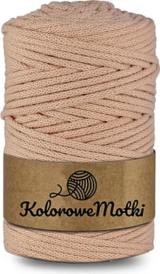 Produktbild von Baumwollkordel mit einem Kern 100m 3mm Lachs | Makramee Garn, Häkelkordel, Baumwollkordel mit Polyesterkern, Textilgarn
