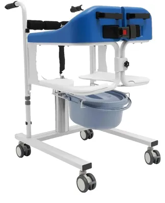 Immagine prodotto di Sedia per trasferimento, seduta divisa a 180°, imbottitura confortevole, BIANCO, BIANCO