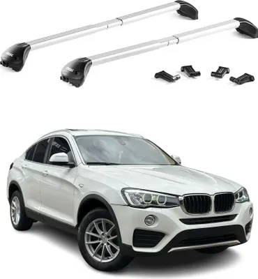 Image de Barres de toit transversales pour BMW X4 F26 G02 2015-2025 Alu Gris 2x ABE