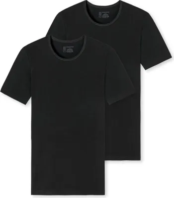 Produktbild von Schiesser Herren 2 er Pack T-shirt Gr. 7  schwarz