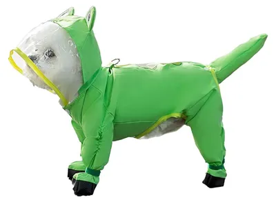 Hunde-Regenjacke, wasserdicht, mit Kapuze, reflektierend, 4-6 kg