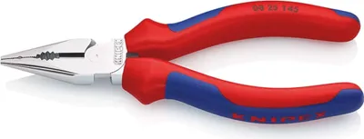 Produktbild von Knipex 08 25 145, Spitzzange, Stahl, Kunststoff, Blau, Rot, 145 mm, 145 g